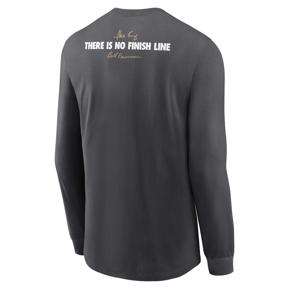 Classic Oregon O, Nike, Grey, Long Sleeve, Performance/Dri-FIT, Men, Unisex, 2025, There Is No Finish Line, T-Shirt, 945823